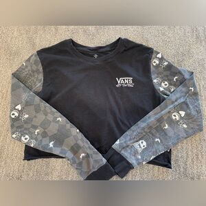 Vans Nightmare Before Christmas Long sleeve crop tee, size medium
